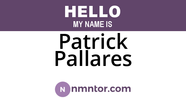 Patrick Pallares