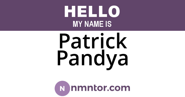 Patrick Pandya