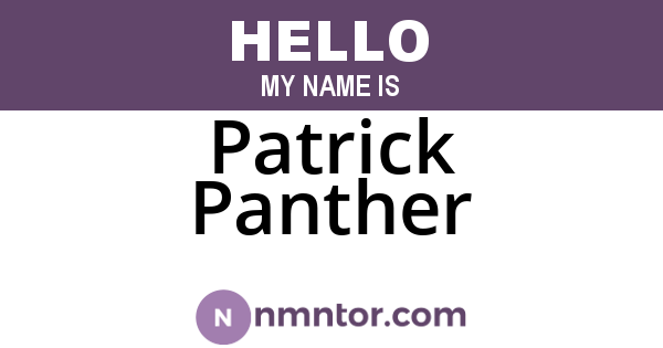 Patrick Panther