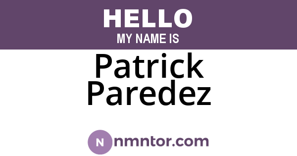 Patrick Paredez