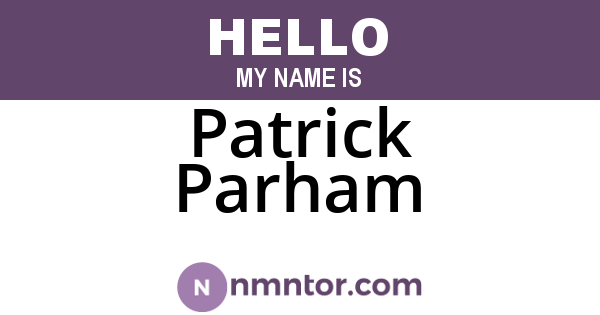 Patrick Parham