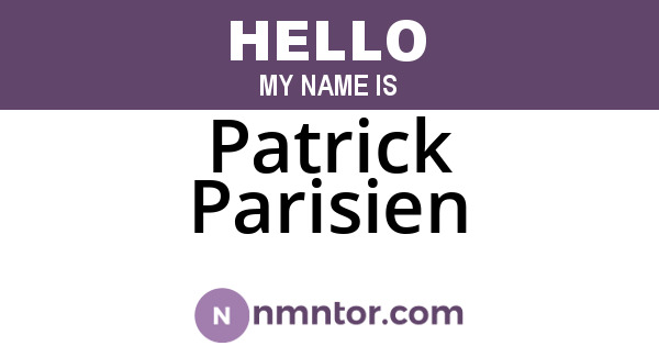 Patrick Parisien