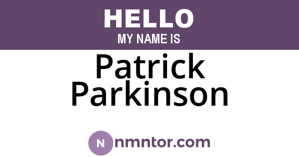Patrick Parkinson