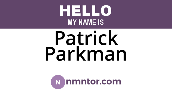 Patrick Parkman