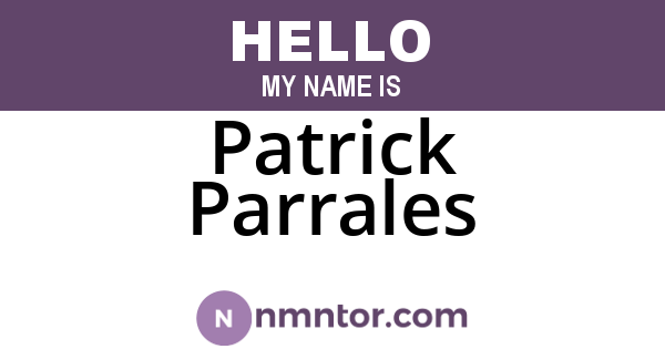 Patrick Parrales