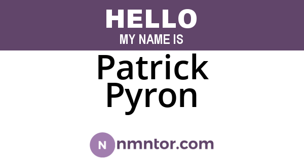 Patrick Pyron