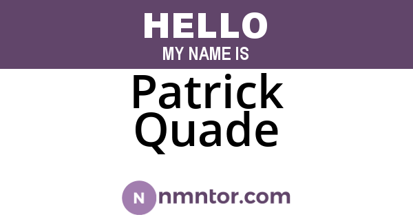 Patrick Quade