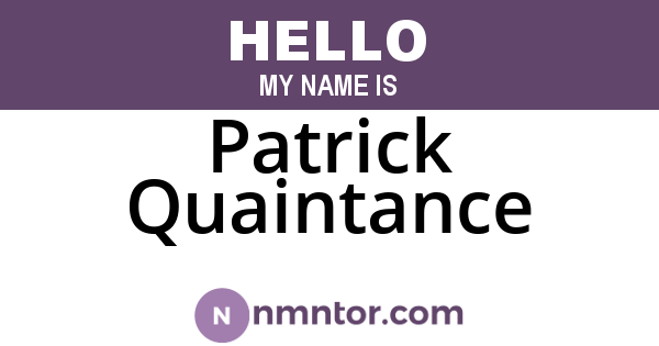 Patrick Quaintance