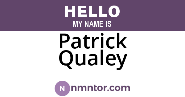 Patrick Qualey