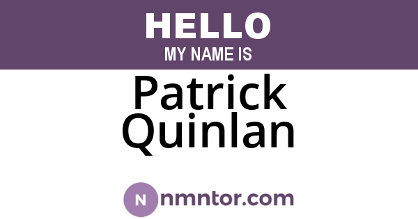 Patrick Quinlan