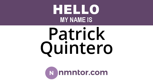 Patrick Quintero