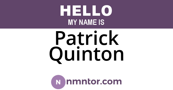 Patrick Quinton