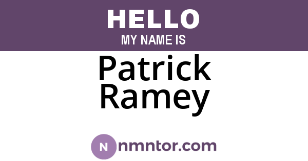 Patrick Ramey