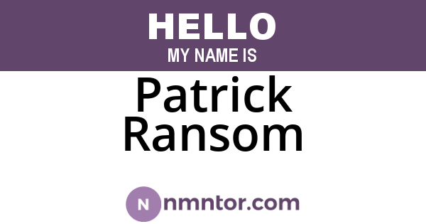 Patrick Ransom