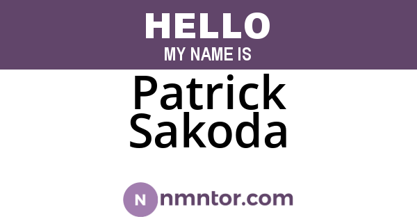 Patrick Sakoda