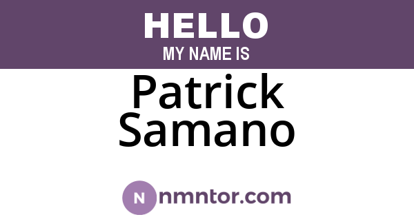 Patrick Samano