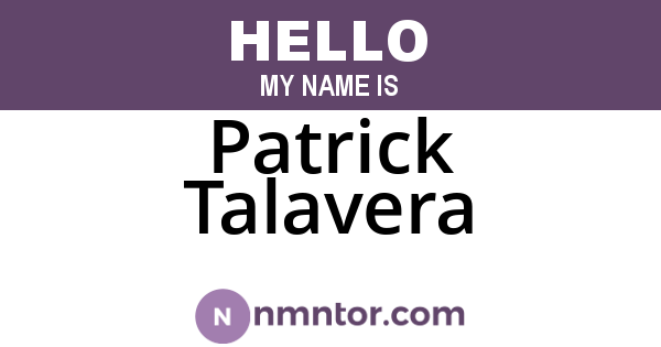 Patrick Talavera