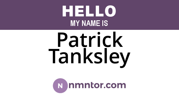 Patrick Tanksley
