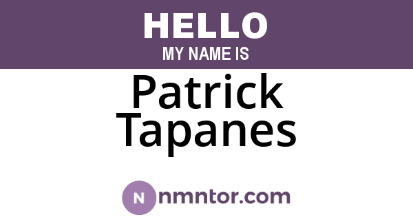 Patrick Tapanes