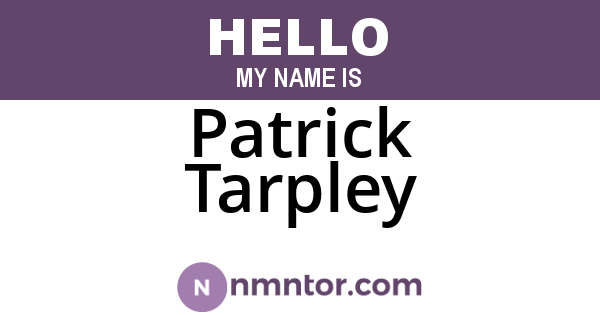 Patrick Tarpley