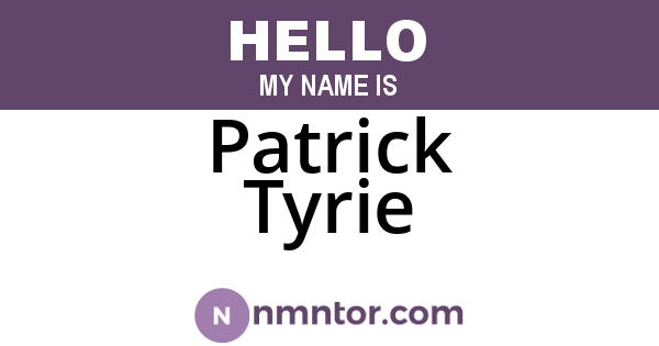 Patrick Tyrie