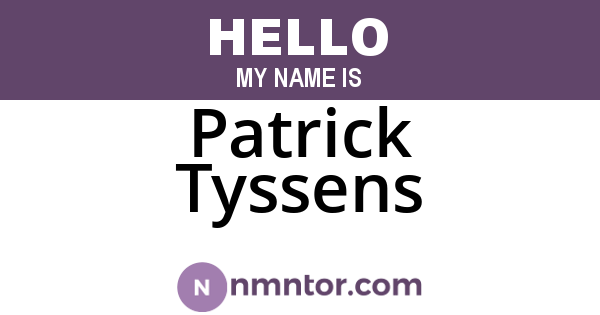 Patrick Tyssens