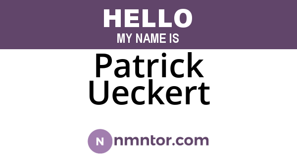 Patrick Ueckert