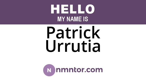 Patrick Urrutia