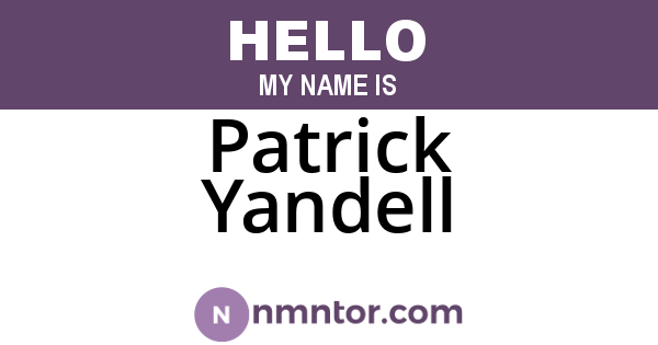 Patrick Yandell