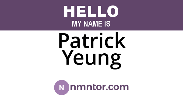 Patrick Yeung