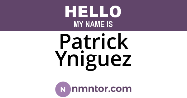 Patrick Yniguez