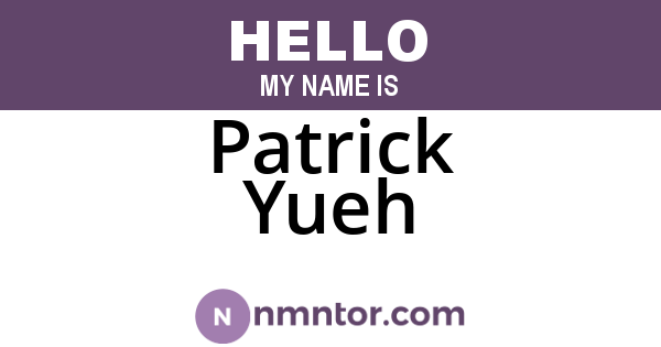 Patrick Yueh