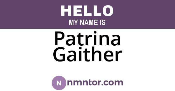 Patrina Gaither