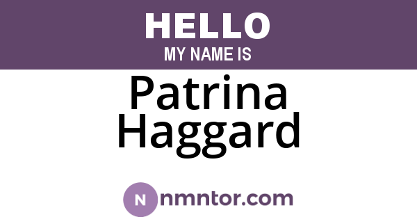 Patrina Haggard