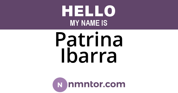 Patrina Ibarra