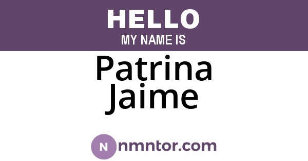 Patrina Jaime