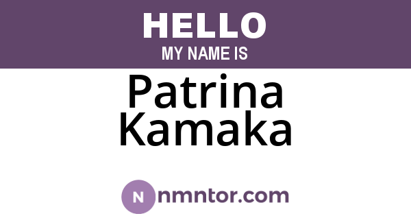 Patrina Kamaka