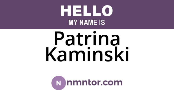 Patrina Kaminski