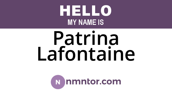 Patrina Lafontaine