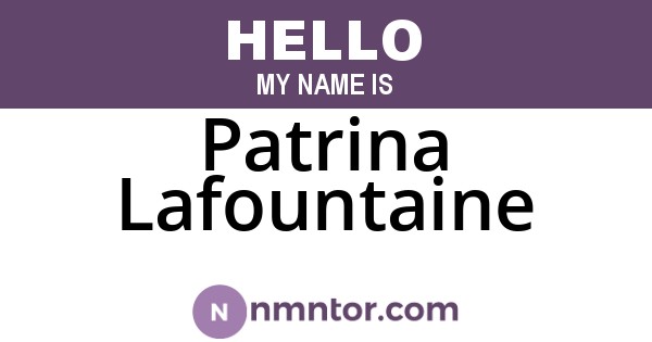 Patrina Lafountaine