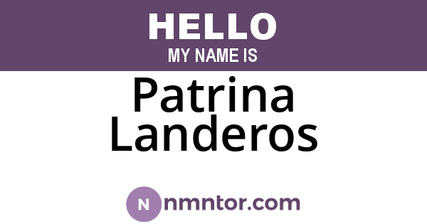 Patrina Landeros