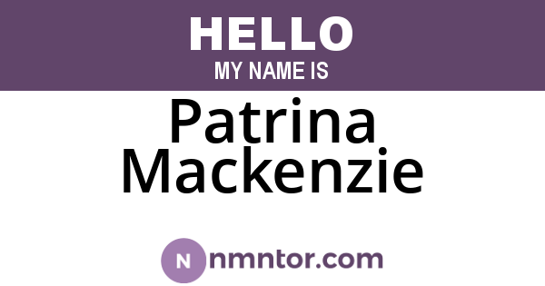 Patrina Mackenzie