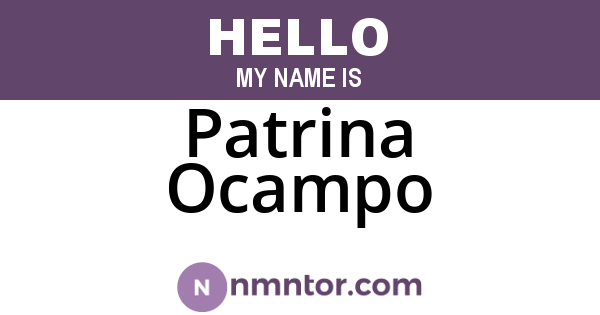 Patrina Ocampo