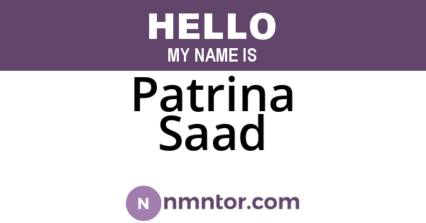 Patrina Saad