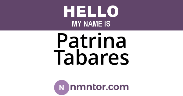 Patrina Tabares