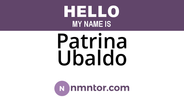 Patrina Ubaldo