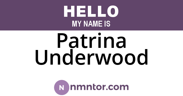 Patrina Underwood