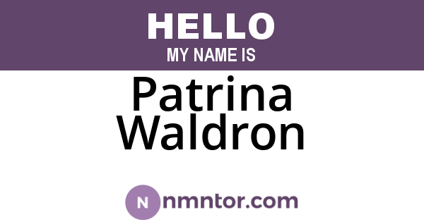 Patrina Waldron
