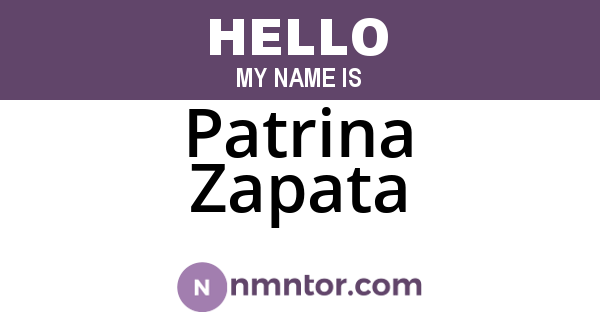 Patrina Zapata