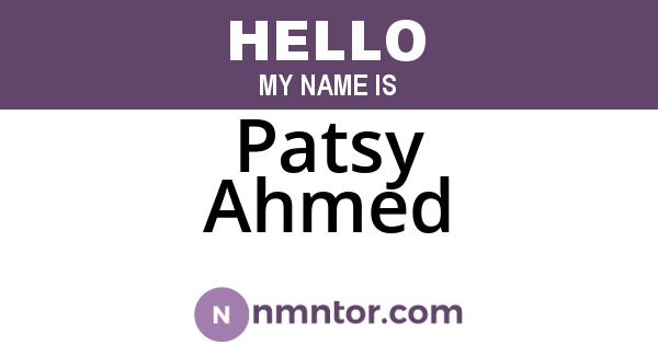 Patsy Ahmed
